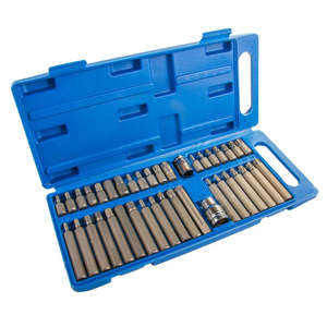Tools Repair Kits: 40Pcs Allen Torx Hex Key Star Spline Bit Set Blow Molded Case 3/8" & 1/2"