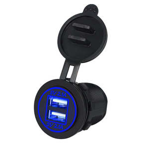 Car Panels And Sockets: 5V 4.2A Dual 2USB Charger Socket Adapter Power Outlet for 12V 24V Car