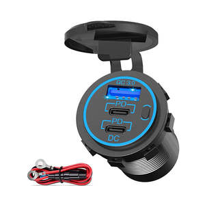 Car Panels And Sockets: 12V USB Outlet Type C Car Charger Socket Fast Charging