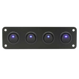 Car Panels And Sockets: 4 Gang Toggle Switch Panel Caravan Car 12v