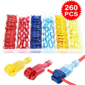 Tools Industrial: 260PCS T-Tap Electrical Wire Crimp Terminals Quick Splice Cable Connectors Kit