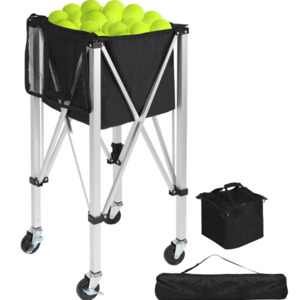 Other Sports: Tennis Ball Hopper Basket Removable Tennis Ball Saver Bag Cart