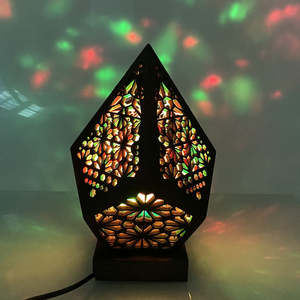 Night Light: Hollow Desk Table Lamp Night Light