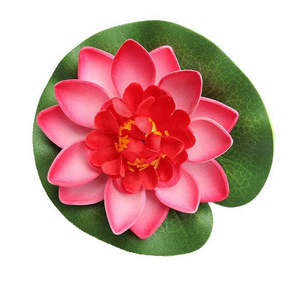 Artificial Lotus Water lily Floating Flower Garden Pool Pond Tank Plant Ornament