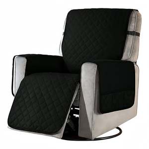 Lounge Dining Hall: Recliner Sofa Chair Cover Black-L