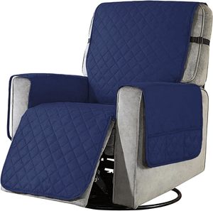 Lounge Dining Hall: Recliner Sofa Chair Cover Navy-L