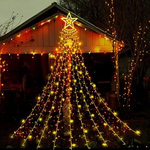 String Lights: Christmas Lights Outdoor Waterfall Light Decoration