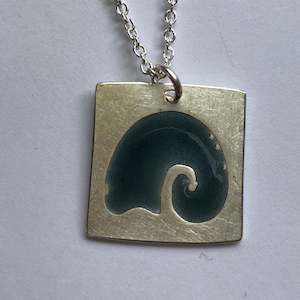 Pendant: Grey Koru pendant