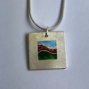 Pendant: Pendant, pohutukawa landscape