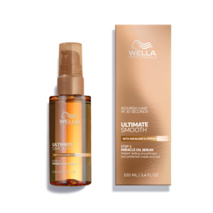 Products: Wella Ultimate Smooth Miracle Oil Serum is a delicate hair oil that deeply nourishes hair - Salon on Rutland