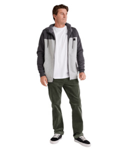 Fleece: DIVISION LINED ZIP - HEATHER GREY