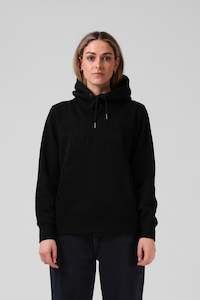 Emboss Print Hood - Black