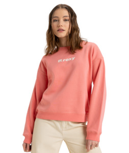 Fleece 1: PERFECT PLACE CREW BRUSHED - LANTANA