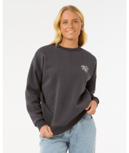 HIBISCUS DIAMOND HERITAGE CREW - WASHED BLACK