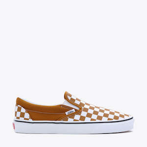 CLASSIC SLIP-ON COLOR THEORY CHECKERBOARD GOLDEN BROWN