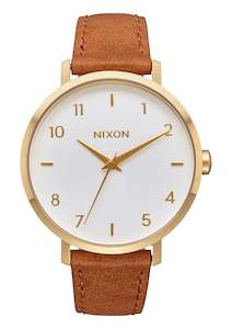 Arrow Leather Gold / White / Saddle