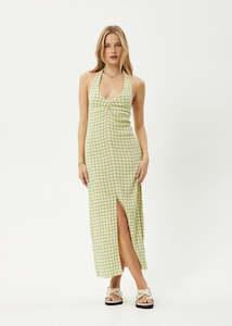 Darcy - Check Maxi Dress - Lemongrass Check