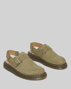 Dr Martens: JORGE II SLING BACK SHOE MUTED OLIVE TUMBLED NUBUCK