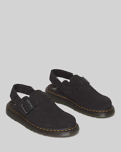 Dr Martens: JORGE II SLING BACK SHOE BLACK E.H. SUEDE
