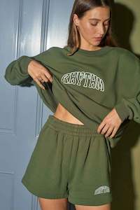 COLLEGE FLEECE SHORT - OLIVE