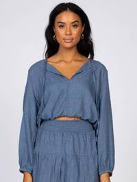 Fashion Tops: MELISSA TOP - Crown Blue