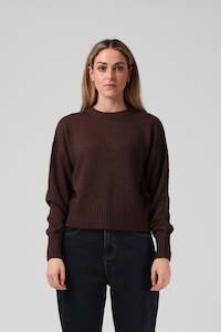 Womens Knitwear: Ayla Knit - Chocolate