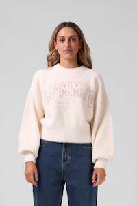 Womens Knitwear: Bella Fluffy Knit - Cream