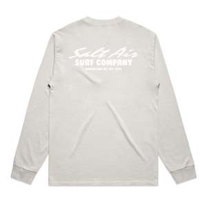 SURF CO BUBBLE HEAVY FADED L/S TEE - FADED BONE