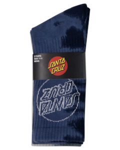 Opus Dot Crew Sock 2 Pack - BLUE TDYE-CONCRETE TDYE