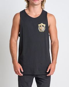 Mens Tanks: YEAH NAH NZ | TANK - BLACK