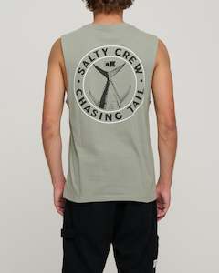 TAILGATE MUSCLE TANK - KELP GREEN