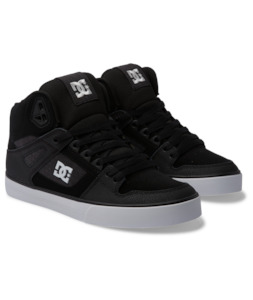 Dc: PURE HIGH-TOP WC - BLACK/WHITE/BATTLESHIP