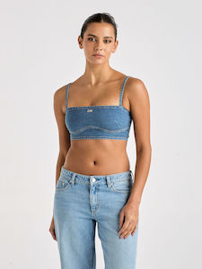 Lee: NATASHA CROP TOP HUSTLE BLUE