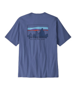 Patagonia: M's '73 Skyline Organic T-Shirt - Current Blue