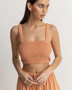 Rhythm: Sammy Smocked Top-Peach