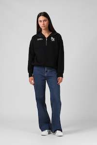 1/4 Zip Sweater - Black