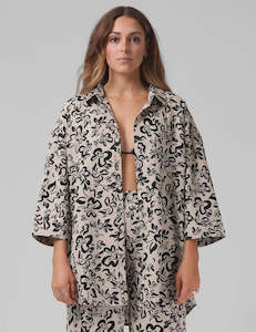 Marley Shirt - Beige Floral