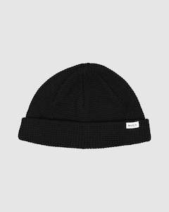 WAFFLE FISHOS BEANIE BLACK - Black
