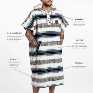 Poncho Towel: OSO CHANGING PONCHO - WHITE