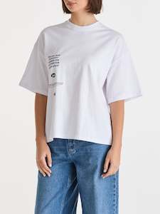 Tees 1: ORCHID BOXY TEE OPTIC WHITE