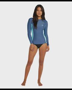 Rashvests: WMNS CLASSIC LS UV RASH VEST - 8G33 NVY/AQU