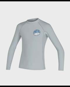 BOYS REACTOR UV LS RASH VEST - 271 COOL GREY