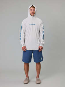 Mens: TAGGED & RELEASED UPF40 HOOD - GREY