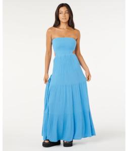 Womens: PREMIUM SURF MAXI DRESS - AZURE BLUE
