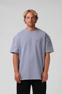 Sanded OS Tee - Dusty Blue