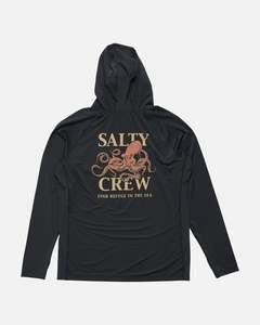Salty Crew: INK SLING HOOD MASK SUNSHIRT - COAL