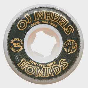 Wheels: 53MM ELITE WHITE NOMADS 95A OJ WHEELS