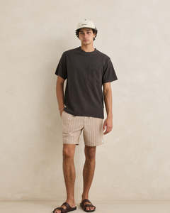 Mens: VINTAGE TERRY SS T-SHIRT - VINTAGE BLACK