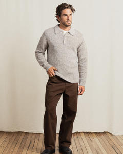 Mens: KINETIC COLLARED KNIT - TOBACCO
