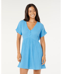 PREMIUM SURF S/S DRESS - AZURE BLUE